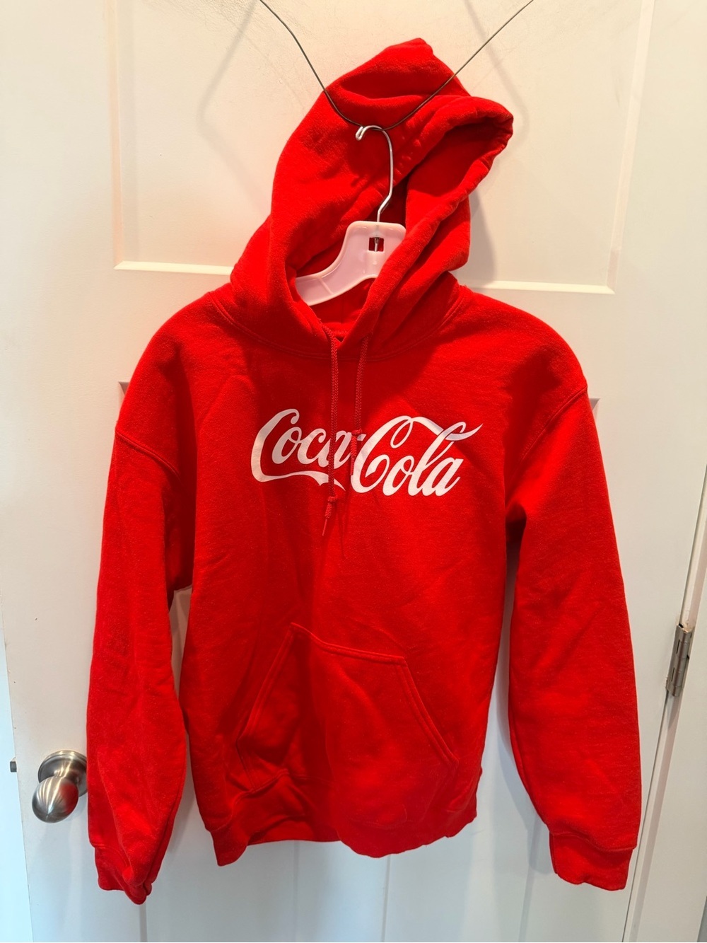 Coca-Cola Gildan Small Red Logo Pullover Hoodie Sweatshirt Unisex